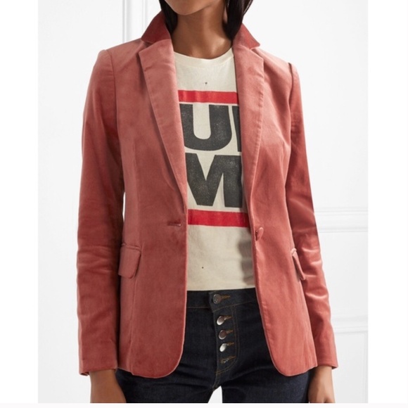 Frame $575 Spice Velvet Blazer Rose Size 2 - Picture 4 of 16